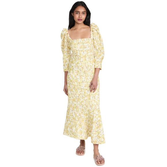Brogger Gisla Midi Dress XS Yellow NWT - Picture 1 of 15